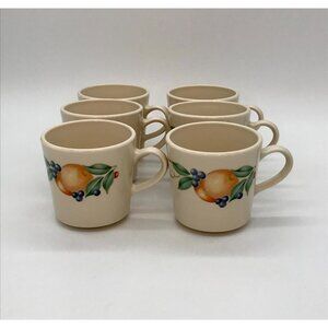 Set of 6 Vintage Corning Abundance Coffee Cups 6 oz.